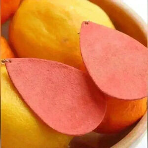 Nickel and suede pink tear drop earrings